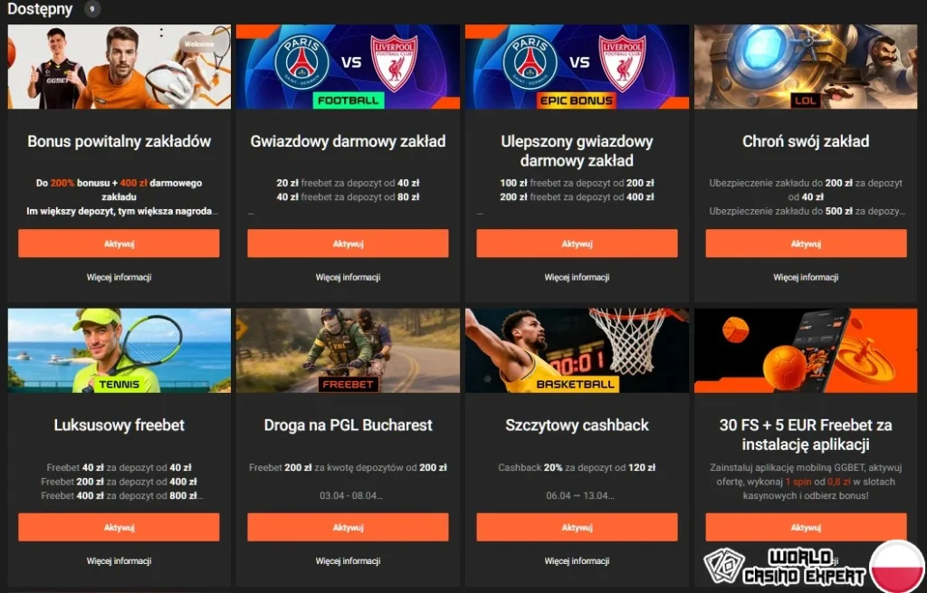 Prezenty od buka w GGBET - obczajka od ekipy World Casino Expert Polska