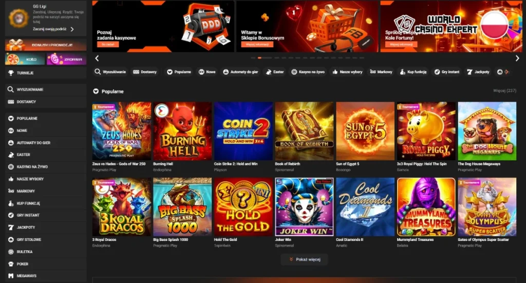 Gry w GGBET - przegląd oferty od World Casino Expert Polska