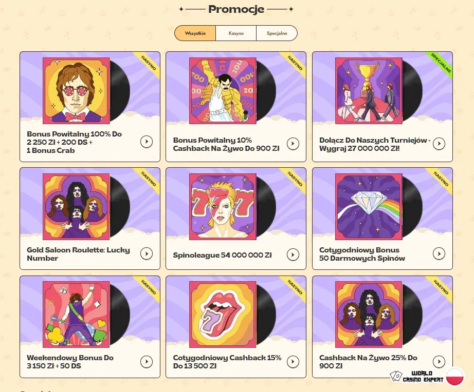 Bonusy w Vinyl Casino dla polskich graczy