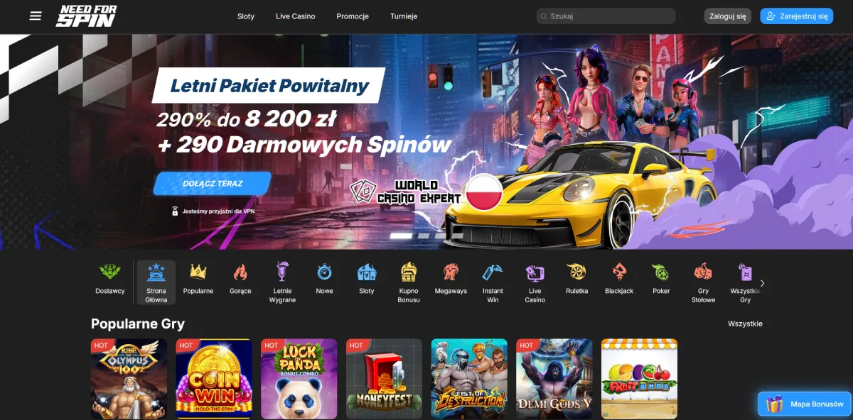 Recenzja Kasyna Internetowego Need For Spin