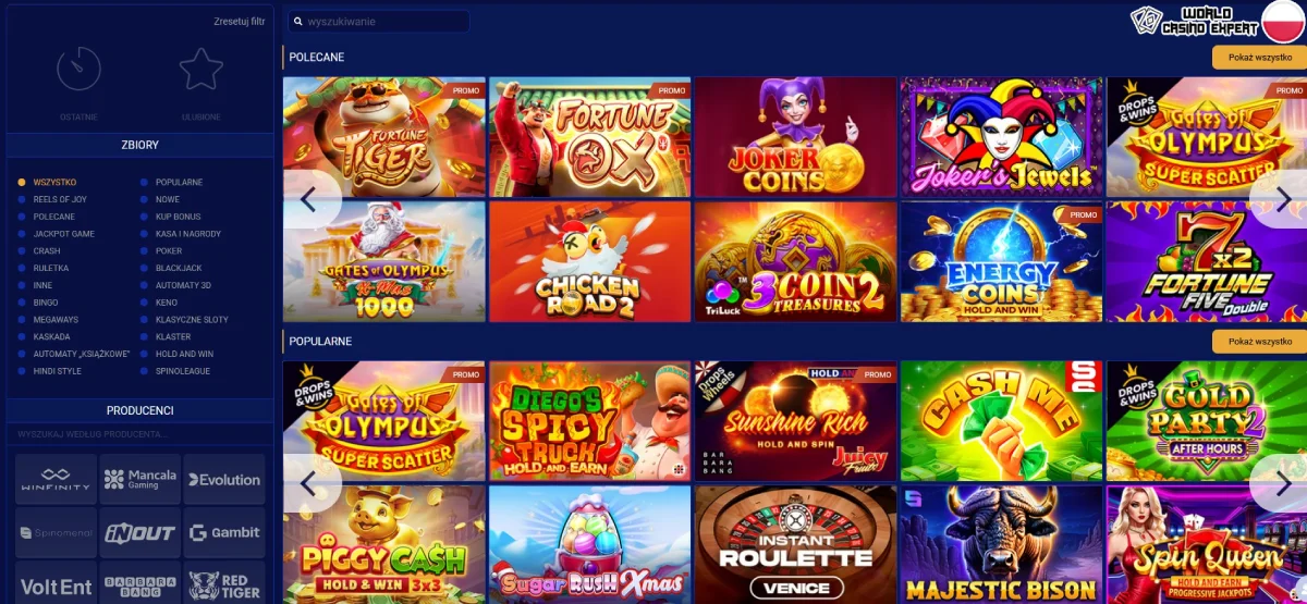 Biblioteka gier w kasynie online Sapphirebet